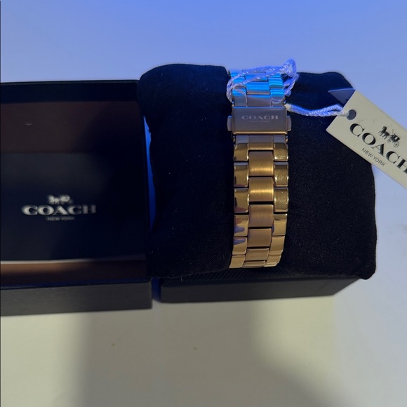 Coach Women's Gold Watch with Glittering Silver Face Rose Gold - Picture 3 of 5